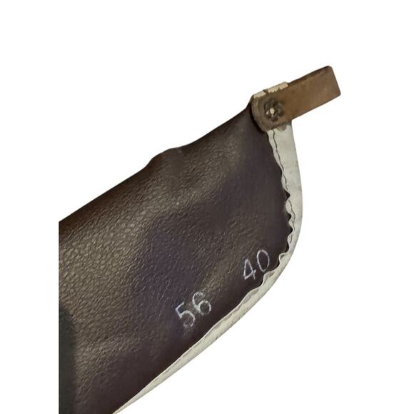 Vintage Brown Vinyl Gun Soft Case Zipper & Handles Tan Trim Labeled 56 40 READ - Picture 4 of 8